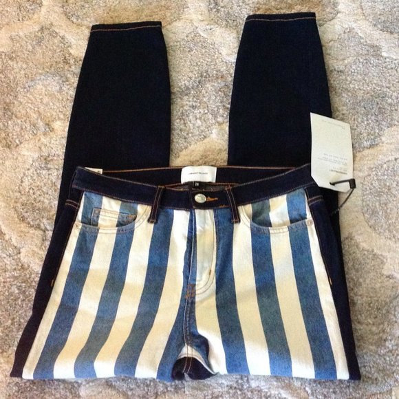 Current Elliott High Waist Stiletto In Bay Stripe - Picture 5 of 9